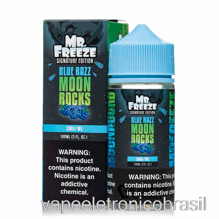 Vape Recarregável Moonrocks - Blue Razz - Mr Freeze - 100ml 3mg